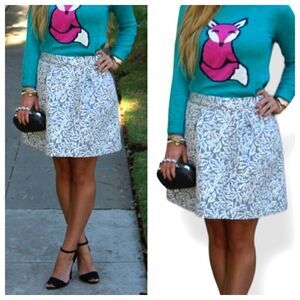 NEW Vintage 90's Y2K Behnaz Sarafpour x Target Metallic Brocade Skirt in Silver